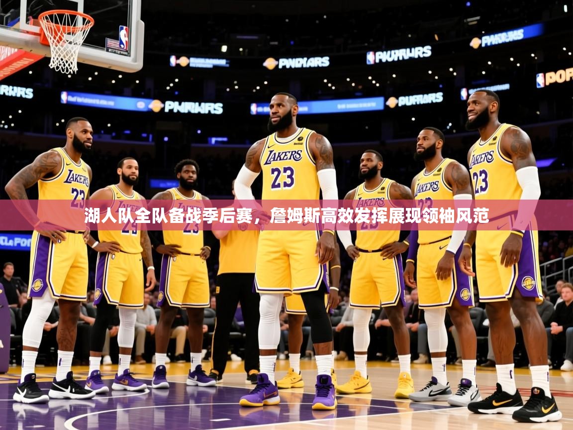 2025爱游戏登录地址湖人队全队备战季后赛,詹姆斯高效发挥展现领袖风范 第1张