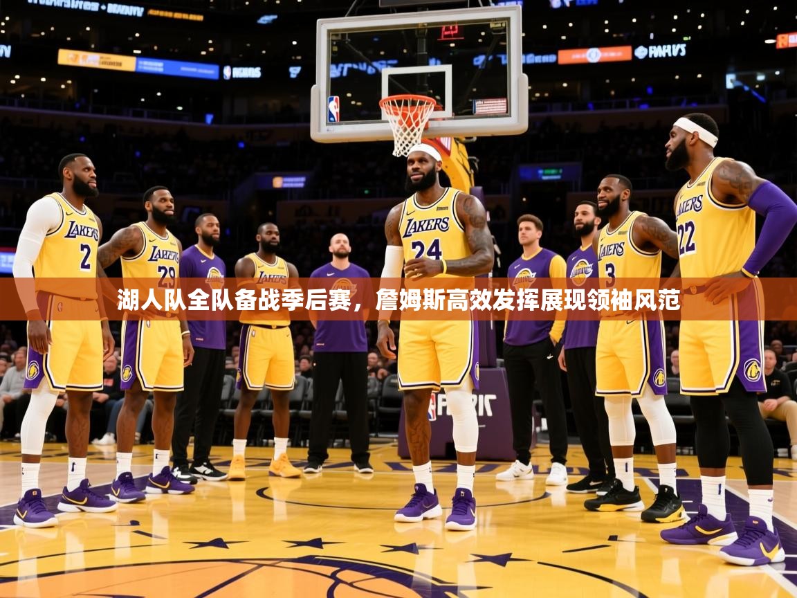 2025爱游戏登录地址湖人队全队备战季后赛,詹姆斯高效发挥展现领袖风范 第4张